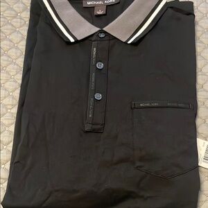 Michael Kors Black Polo Shirt Sleek and Elegant New with tags